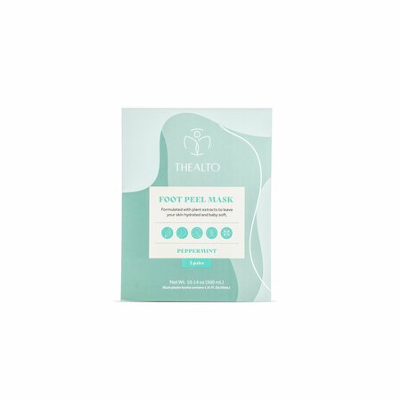 Thealto Peppermint Foot Peel Masks, Gently Exfoliates and Leaves Skin Baby Soft, 5PK TH-FMPEP-5PK